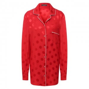 Шелковая блузка Dolce & Gabbana. Цвет: красный