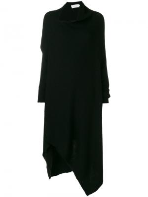 Асимметричное вязаное платье Marques'almeida. Цвет: черный