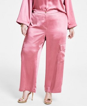 Атласные брюки-карго больших размеров , розовый Michael Kors