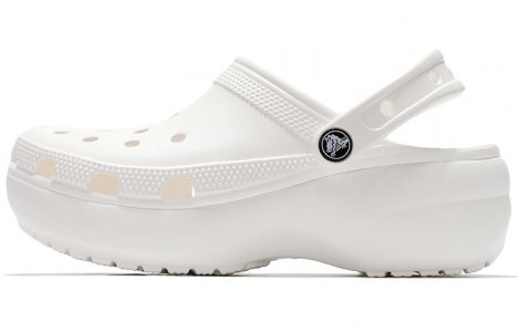 Классические сабо на платформе , белые (женские) Crocs
