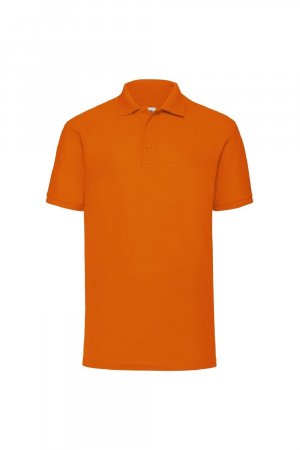 Рубашка поло с короткими рукавами из пике 65/35, оранжевый Fruit of the Loom