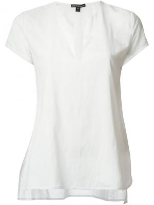 Блузка с короткими рукавами James Perse. Цвет: белый