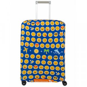 Чехол для чемодана , 80 л, размер M, синий, мультиколор ROUTEMARK. Цвет: синий/микс
