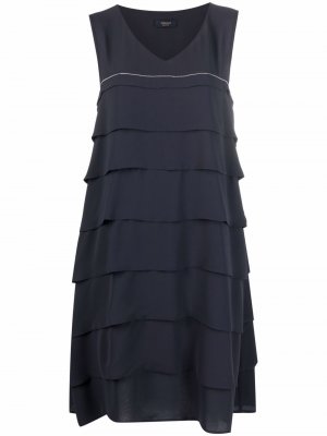 Tiered shift dress Peserico. Цвет: синий