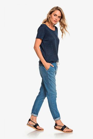 Женские джинсовые пляжные брюки Beachy Roxy. Цвет: синий