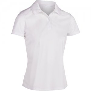 Поло для тенниса женское DRY 100 белое, размер: 40, цвет: Белоснежный ARTENGO Х Decathlon. Цвет: белый