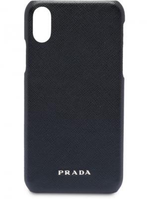 Чехол для iPhone X Prada. Цвет: черный