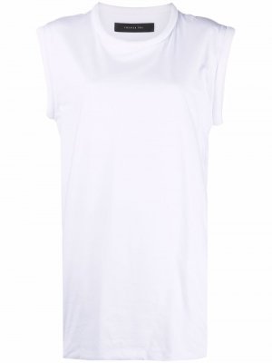 Rolled-edge T-shirt dress Federica Tosi. Цвет: белый