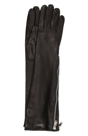 Кожаные перчатки Jil Sander. Цвет: чёрный