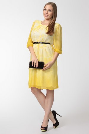 Платье Les Trois Graces. Цвет: желтый