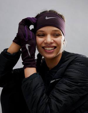 Повязка на голову и перчатки Nike Running. Цвет: черный
