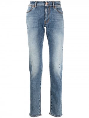 Узкие джинсы с заниженной талией Pt05. Цвет: синий