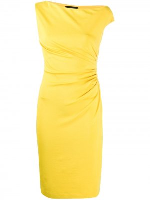 Коктейльное платье со сборками Dsquared2. Цвет: желтый