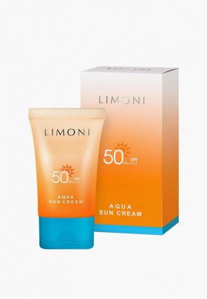 Крем солнцезащитный Limoni SPF 50+РА++++ Aqua Sun Cream, 50 мл. Цвет: белый