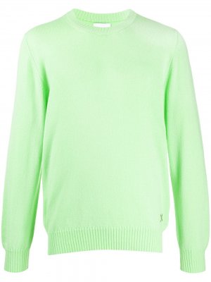 Кашемировый пуловер с круглым вырезом Barrie. Цвет: зеленый