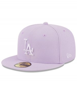 Мужская лавандовая шляпа Los Angeles Dodgers 2023 Spring Color Basic 59FIFTY приталенная New Era