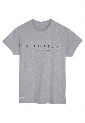 Футболка с принтом , серый Polo Club