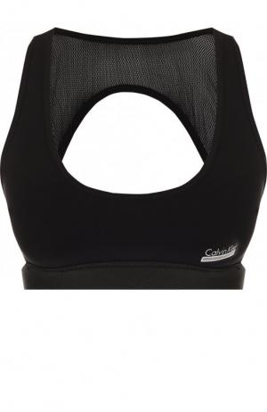 Однотонный бра с круглым вырезом Calvin Klein Underwear. Цвет: черный