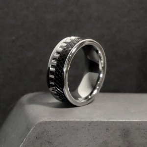 Кольцо CARRAJI, размер 20, черный, серебряный Carraji. Цвет: черный/серебристый