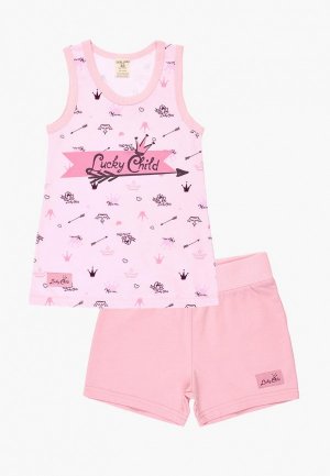 Пижама Lucky Child. Цвет: розовый