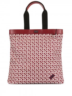 Большая сумка-тоут с логотипом DG Dolce & Gabbana. Цвет: красный