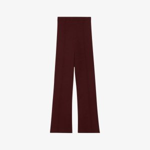 Прямые брюки из тканого материала с высокой посадкой и разрезами , цвет rouges Claudie Pierlot