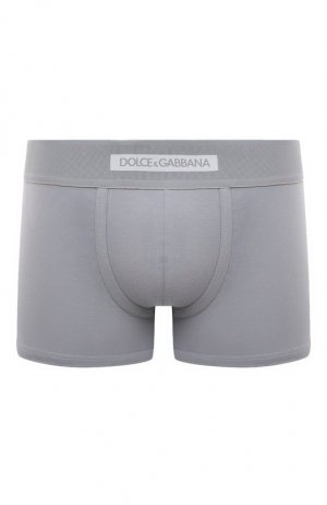 Хлопковые боксеры Dolce & Gabbana. Цвет: серый