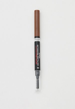 Карандаш для бровей LOreal Paris L'Oreal INFAILLIBLE Brows Triangular Pencil, оттенок 5.23, светло-коричневый. Цвет: коричневый