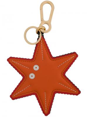 Брелок в форме морской звезды Loewe. Цвет: оранжевый