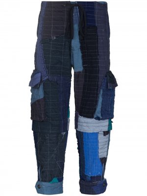 Укороченные брюки Artist Stitchwork Greg Lauren. Цвет: синий