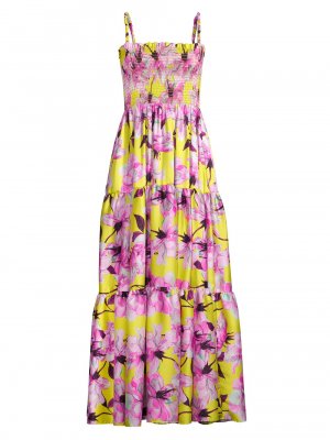 Присборенное многоярусное платье макси Fiona , разноцветный Delfi