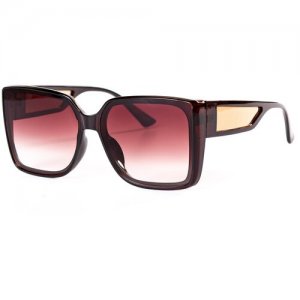 Солнцезащитные очки , квадратные, оправа: металл, с защитой от УФ, для женщин, коричневый ezstore. Цвет: коричневый