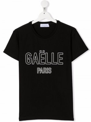 TEEN logo-print T-shirt Gaelle Paris Kids. Цвет: черный