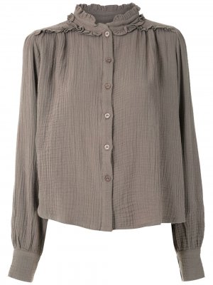 LE SOLEIL DETE рубашка Emanuele с оборками D'ETE. Цвет: серый