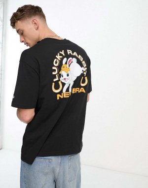 Черная футболка с кроликом New Era