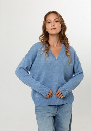 Пуловер Eva Nature Вики. Цвет: голубой