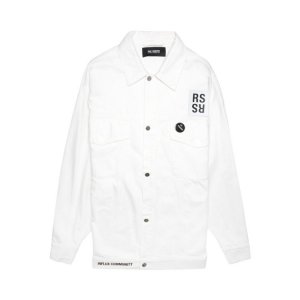 Куртка Oversized Denim Jacket 'White', белый Raf Simons