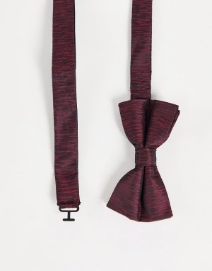 Однотонный бордовый галстук-бабочка -Красный French Connection