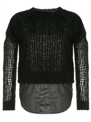 Укороченный свитер Sonia Rykiel. Цвет: черный