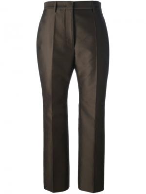 Укороченные костюмные брюки Jil Sander. Цвет: зелёный