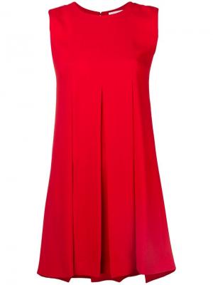 Плиссированное короткое платье Sonia Rykiel. Цвет: красный