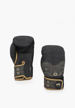 Перчатки боксерские Venum Santa Muerte Dark Side Boxing Gloves, Black/Brown. Цвет: черный