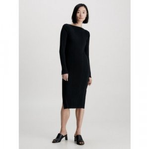 Платье , размер 50(XL), черный CALVIN KLEIN. Цвет: черный
