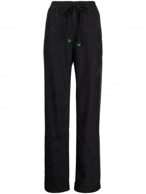 Жаккардовые пижамные брюки Alexander Wang. Цвет: черный