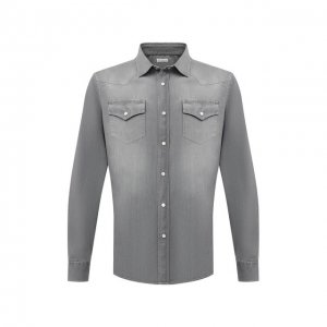 Джинсовая рубашка Brunello Cucinelli. Цвет: серый