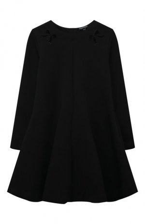 Хлопковое платье Emporio Armani. Цвет: чёрный