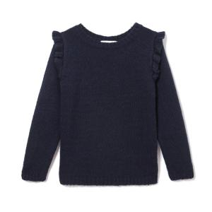 Пуловер с воланами, 3-12 лет La Redoute Collections. Цвет: розовый,синий морской