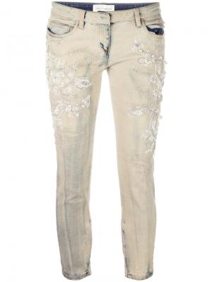 Укороченные джинсы с вышивкой Faith Connexion
