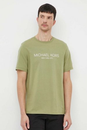 Хлопковая футболка, зеленый Michael Kors