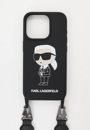 Чехол для iPhone Karl Lagerfeld 15 Pro, кросс-боди. Цвет: черный